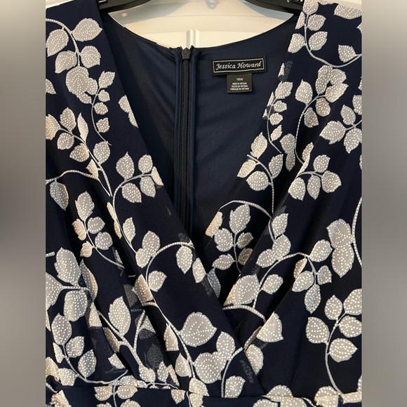 Jessica Howard Puff-Print A-Line midi dress. Size 16 W. NWT - Picture 6 of 10